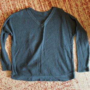 J. Jill Deep Teal V-Neck Sweater